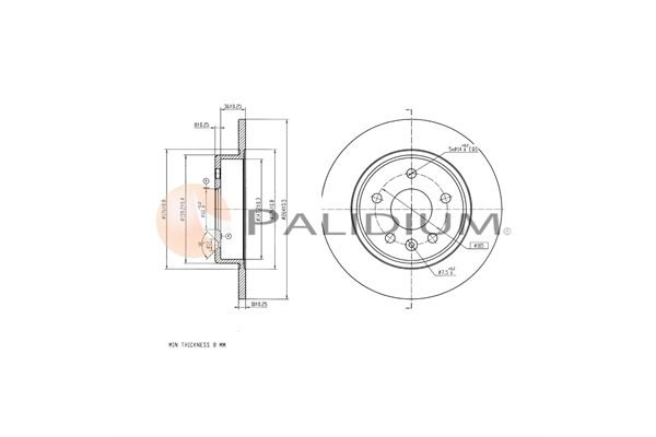 ASHUKI by Palidium féktárcsa - P331-161 - TothCarparts