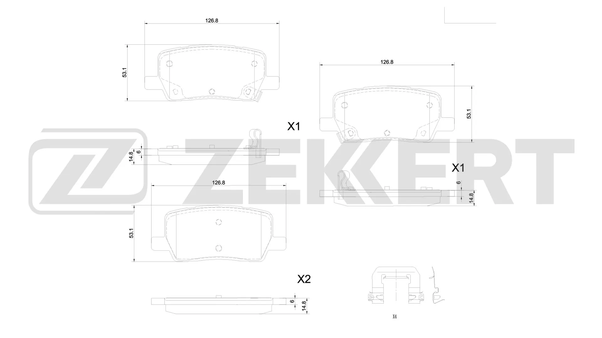 ZEKKERT fékbetétkészlet, tárcsafék - BS-1405 - TothCarparts