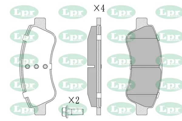 LPR-CN fékbetétkészlet, tárcsafék - 05P802 - TothCarparts