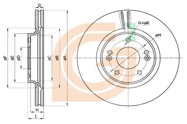GAMA-SA féktárcsa - GM20367 - TothCarparts