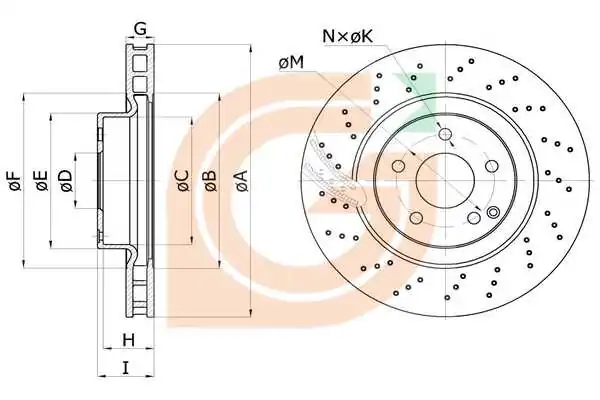 GAMA-SA féktárcsa - GM20745 - TothCarparts