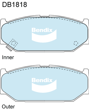 BENDIX-SEA fékbetétkészlet, tárcsafék - DB1818 GCT - TothCarparts