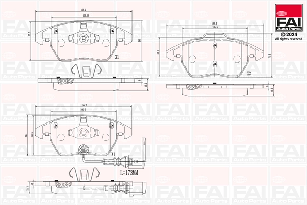 FAI AutoParts fékbetétkészlet, tárcsafék - BP104 - TothCarparts