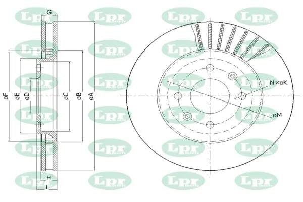 LPR-CN féktárcsa - P1003V - TothCarparts