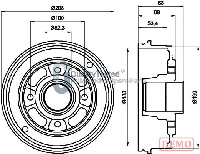 JAPANPARTS fékdob - TA0707JM - TothCarparts