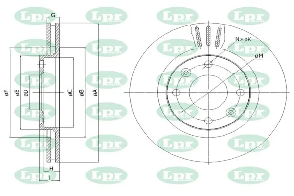 LPR-CN féktárcsa - P1002V - TothCarparts