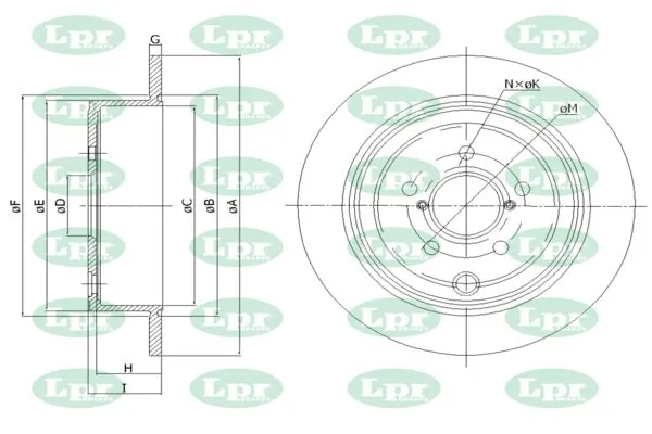 LPR-CN féktárcsa - S4003P - TothCarparts