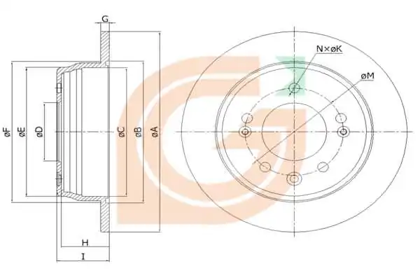 GAMA-SA féktárcsa - GM10014 - TothCarparts