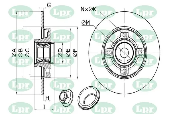 LPR-CN féktárcsa - C1013PCA - TothCarparts