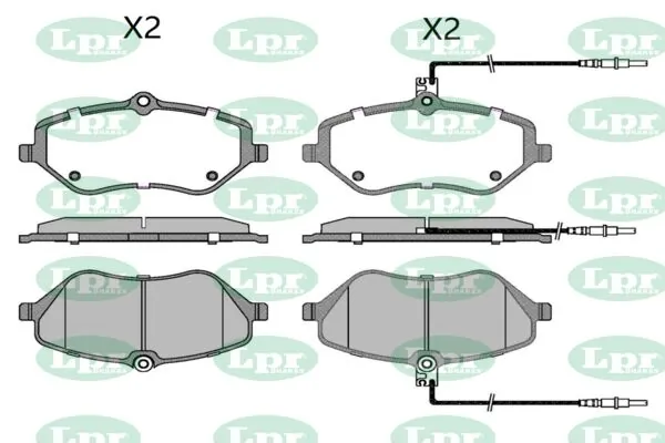 LPR-CN fékbetétkészlet, tárcsafék - 05P1666 - TothCarparts