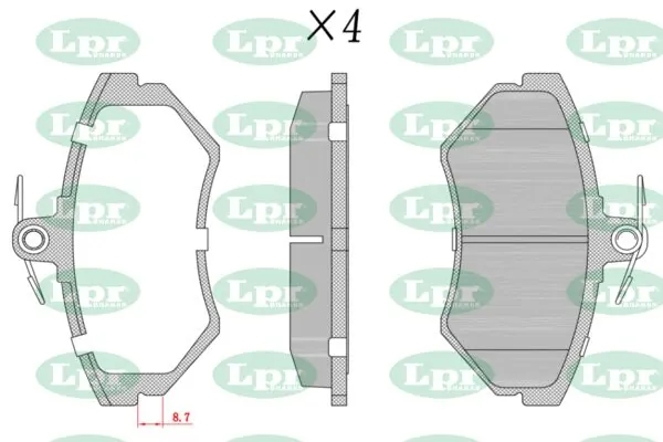 LPR-CN fékbetétkészlet, tárcsafék - 05P718 - TothCarparts