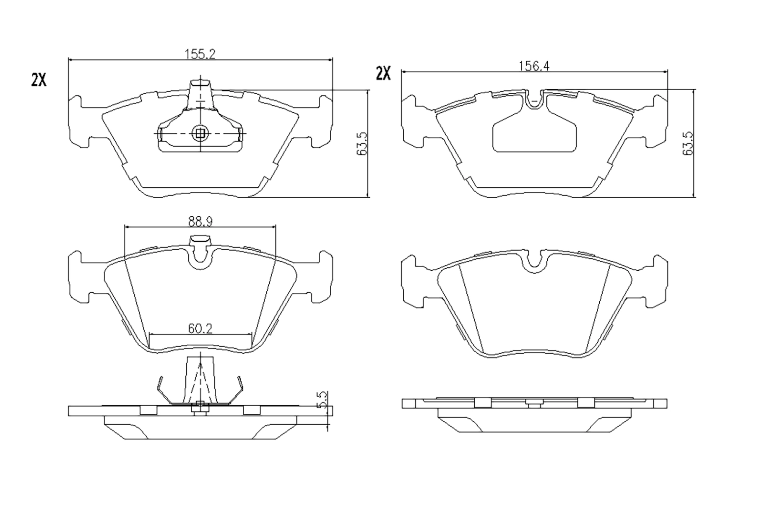 BOGAP fékbetétkészlet, tárcsafék - B8210236 - TothCarparts