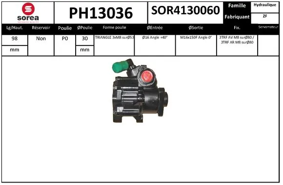 SNRA hidraulikus szivattyú, kormányzás - PH13036 - TothCarparts