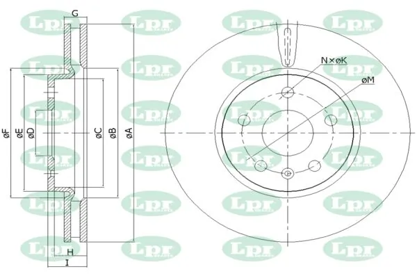 LPR-CN féktárcsa - O1030V - TothCarparts