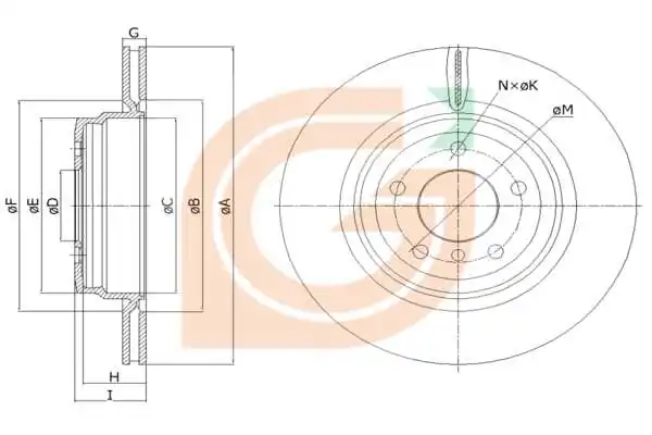 GAMA-SA féktárcsa - GM20573 - TothCarparts
