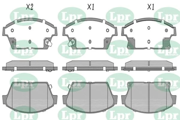 LPR-CN fékbetétkészlet, tárcsafék - 05P1562 - TothCarparts