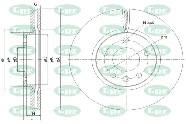 LPR-CN féktárcsa - O1036V - TothCarparts