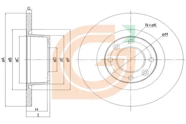 GAMA-SA féktárcsa - GM10459 - TothCarparts