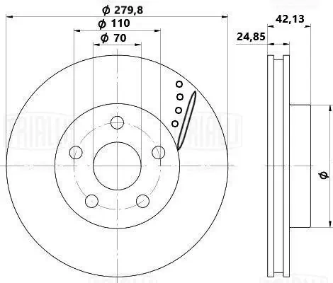 TRIALLI féktárcsa - DF 2973S - TothCarparts