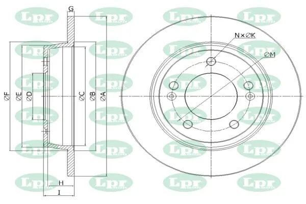 LPR-CN féktárcsa - H2033P - TothCarparts