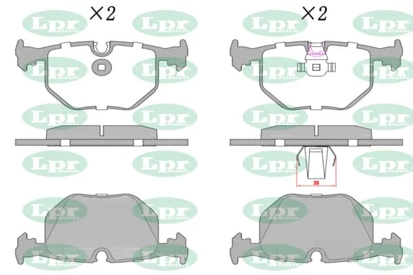 LPR-CN fékbetétkészlet, tárcsafék - 05P1231 - TothCarparts