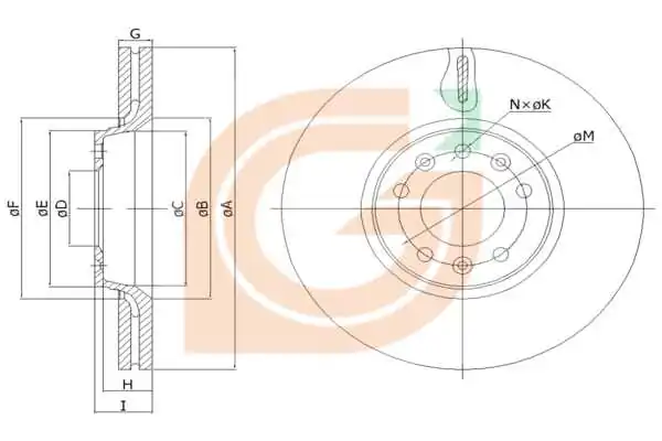 GAMA-SA féktárcsa - GM21035 - TothCarparts