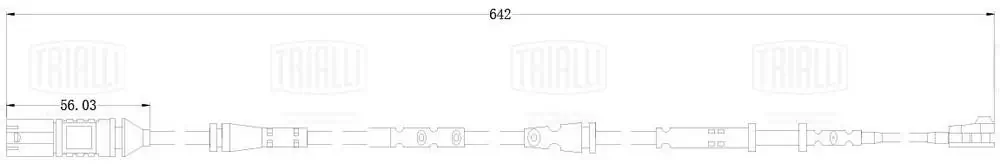 TRIALLI figyelmezető kontaktus, fékbetétkopás - PFS 0162 - TothCarparts