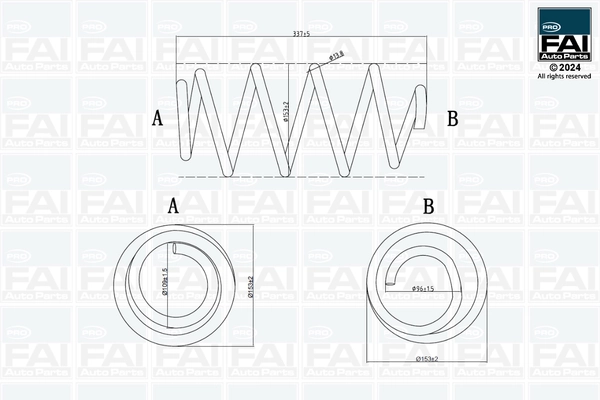 FAI AutoParts futómű rugó - FPCS134 - TothCarparts