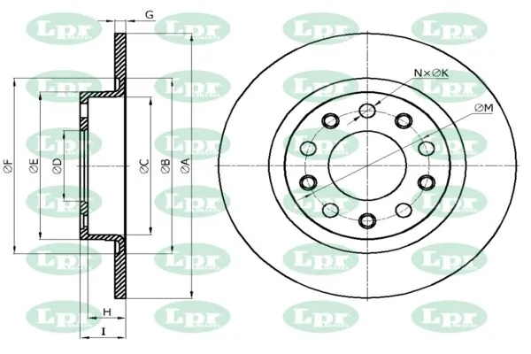 LPR-CN féktárcsa - A2007P - TothCarparts