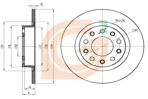 GAMA-SA féktárcsa - GM10174 - TothCarparts