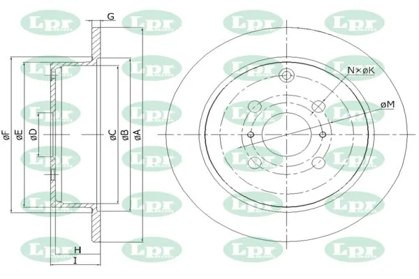 LPR-CN féktárcsa - T2003P - TothCarparts