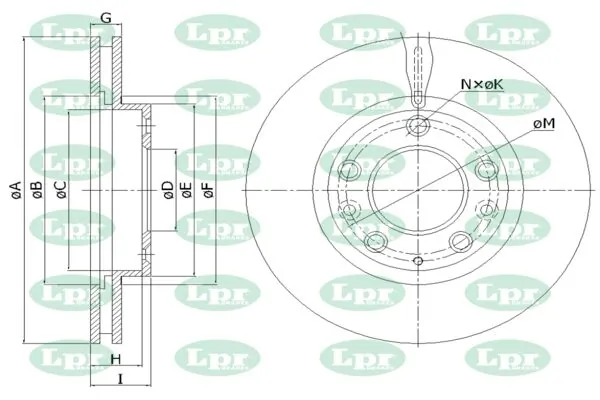 LPR-CN féktárcsa - M5000V - TothCarparts