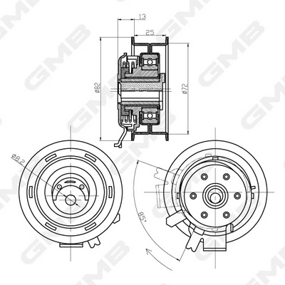 GMB Oceania feszítő, fogasszíj - GTB0150 - TothCarparts