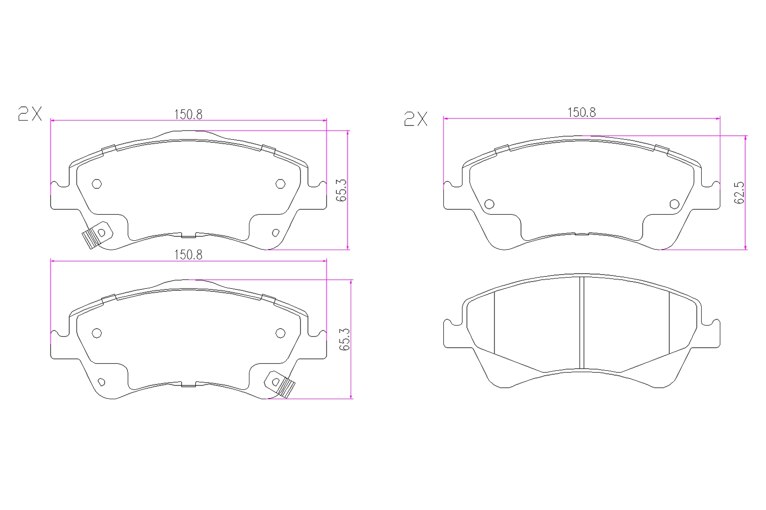 BOGAP fékbetétkészlet, tárcsafék - T8210108 - TothCarparts