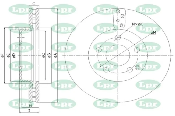 LPR-CN féktárcsa - M2017V - TothCarparts