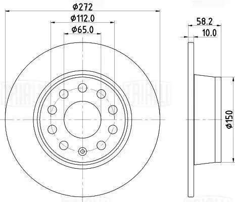 TRIALLI féktárcsa - DF 051308 - TothCarparts