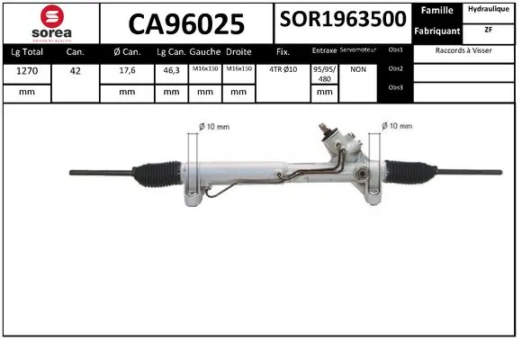 SNRA kormánygép - CA96025 - TothCarparts