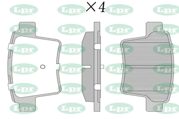 LPR-CN fékbetétkészlet, tárcsafék - 05P1326 - TothCarparts