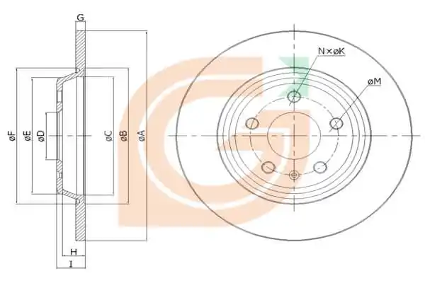 GAMA-SA féktárcsa - GM10176 - TothCarparts