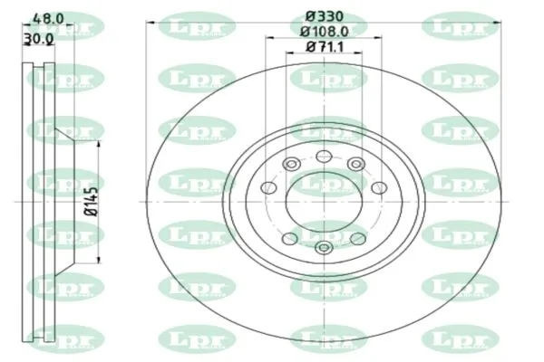 LPR-CN féktárcsa - P1006V - TothCarparts