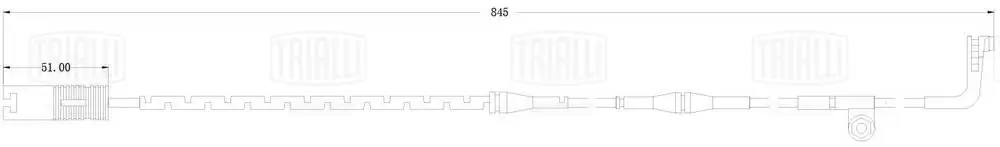 TRIALLI figyelmezető kontaktus, fékbetétkopás - PFS 4008 - TothCarparts