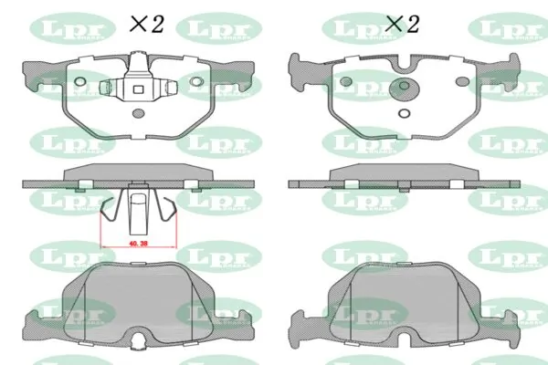 LPR-CN fékbetétkészlet, tárcsafék - 05P1476 - TothCarparts