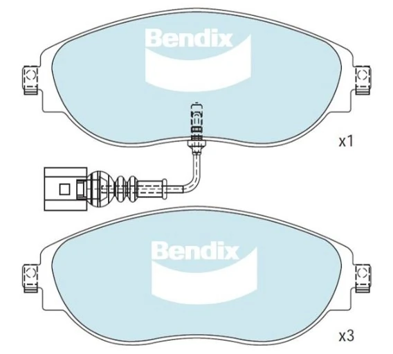 BENDIX-SEA fékbetétkészlet, tárcsafék - DB2513 MKT - TothCarparts