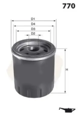 MISFAT olajszűrő - Z340 - TothCarparts