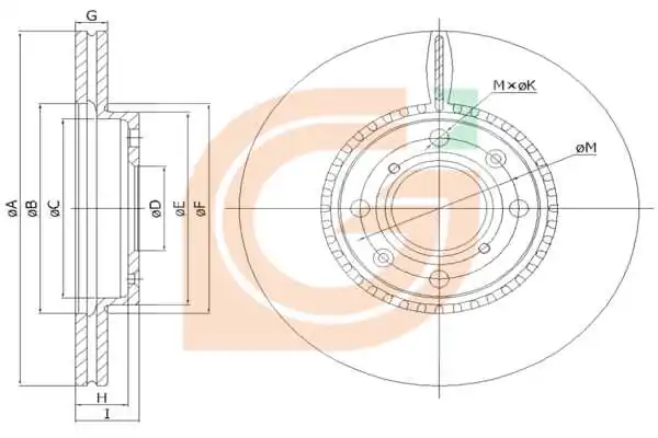 GAMA-SA féktárcsa - GM20187 - TothCarparts