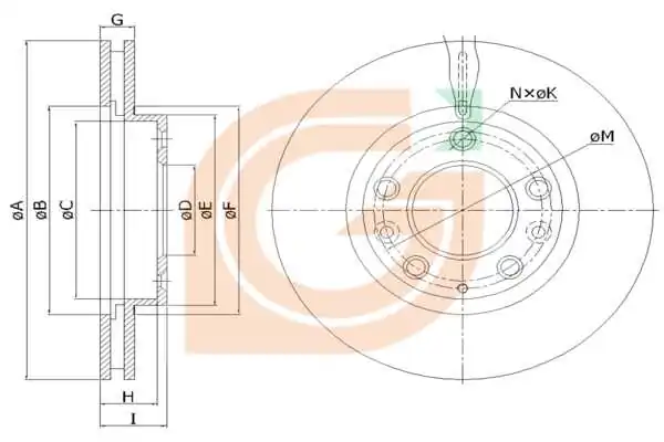 GAMA-SA féktárcsa - GM20186 - TothCarparts