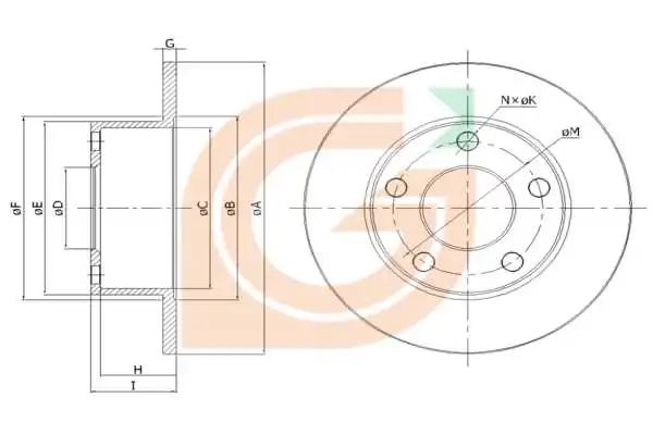 GAMA-SA féktárcsa - GM10079 - TothCarparts