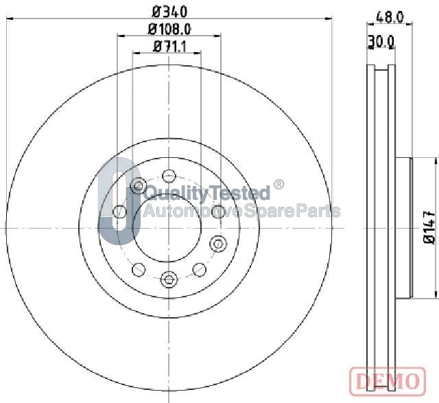 JAPANPARTS féktárcsa - DI0611JM - TothCarparts