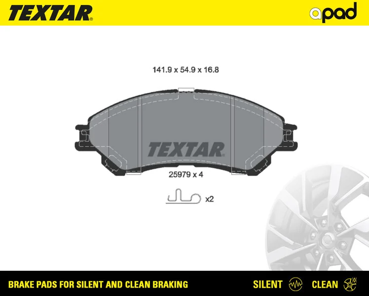 TEXTAR fékbetétkészlet, tárcsafék - 2597901SC - TothCarparts