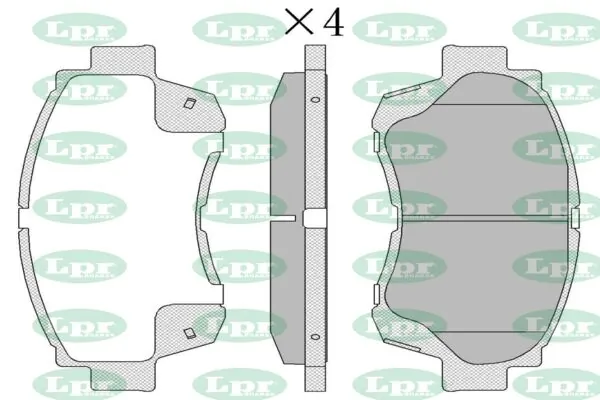 LPR-CN fékbetétkészlet, tárcsafék - 05P701 - TothCarparts